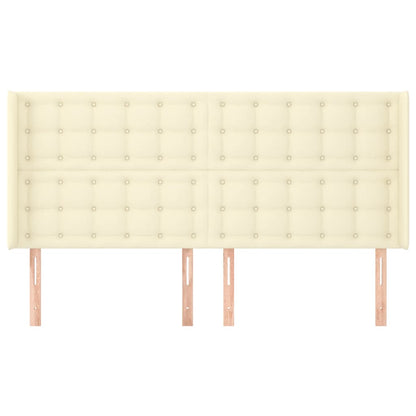 Testiera ad Orecchio Crema 203x16x118/128 cm in Similpelle | homemem39