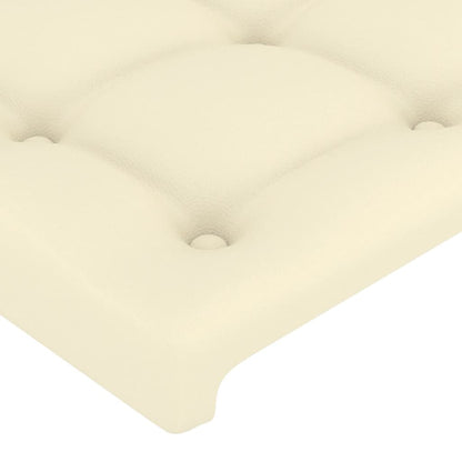Testiera ad Orecchio Crema 203x16x118/128 cm in Similpelle | homemem39