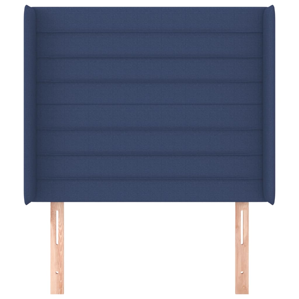 Testiera ad Orecchio Blu 93x16x118/128 cm in Tessuto | homemem39