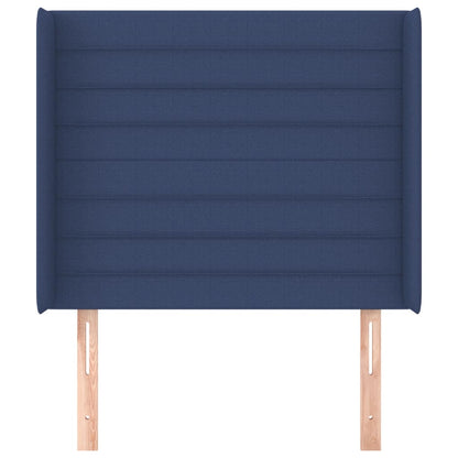 Testiera ad Orecchio Blu 93x16x118/128 cm in Tessuto | homemem39