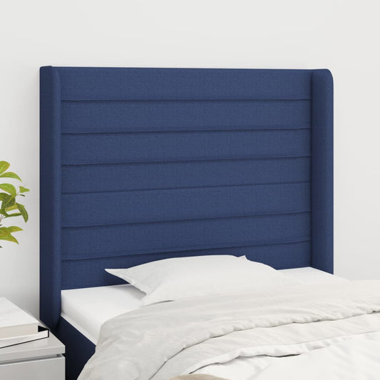 Testiera ad Orecchio Blu 93x16x118/128 cm in Tessuto | homemem39