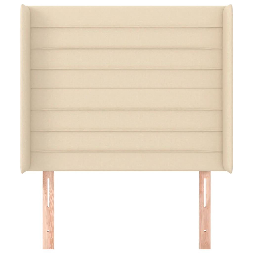 Testiera ad Orecchio Crema 103x16x118/128 cm in Tessuto
