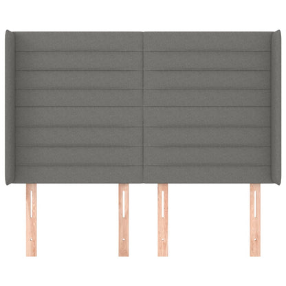 Testiera ad Orecchio GrigioScuro 147x16x118/128cm inTessuto