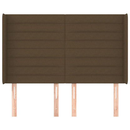 Testiera ad Orecchio MarroneScuro147x16x118/128cm inTessuto