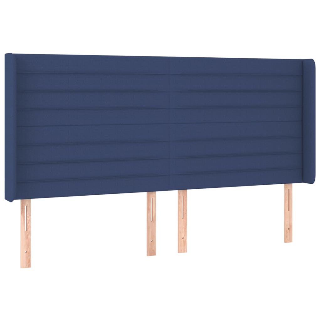 Testiera ad Orecchio Blu 183x16x118/128 cm in Tessuto | homemem39