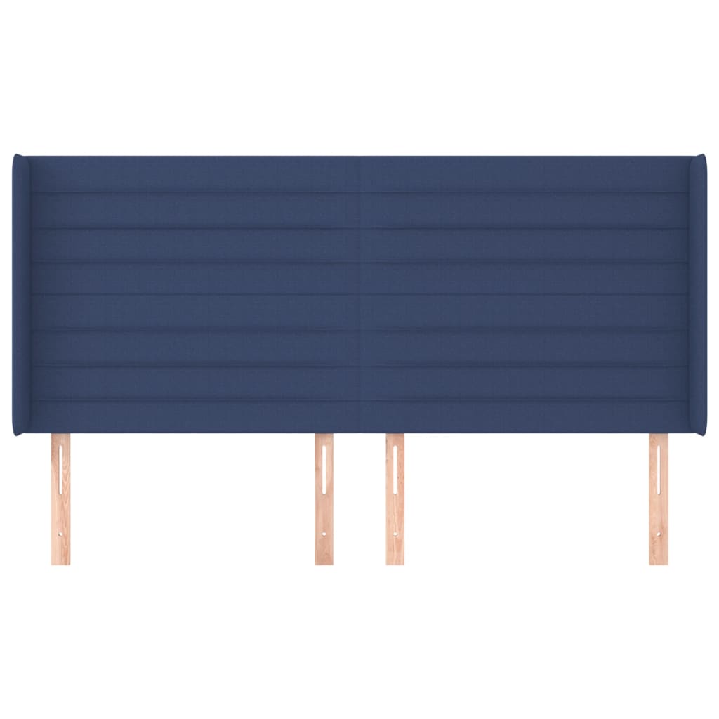 Testiera ad Orecchio Blu 183x16x118/128 cm in Tessuto | homemem39