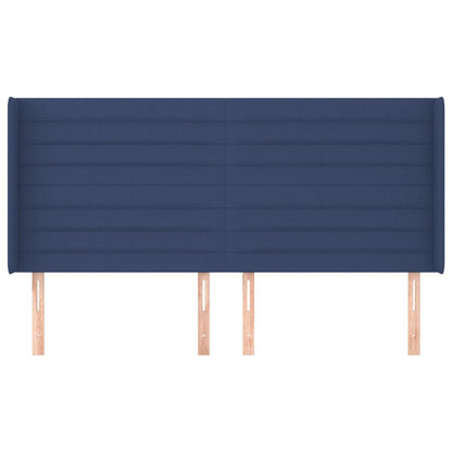 Testiera ad Orecchio Blu 183x16x118/128 cm in Tessuto | homemem39