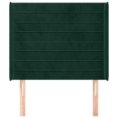 Testiera ad Orecchio Verde Scuro 83x16x118/128 cm in Velluto | homemem39