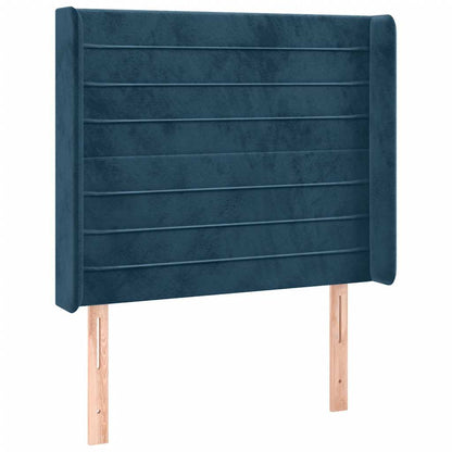 Testiera ad Orecchio Blu Scuro 93x16x118/128 cm in Velluto | homemem39