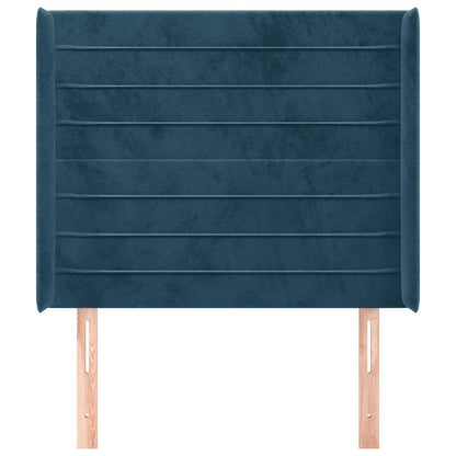 Testiera ad Orecchio Blu Scuro 93x16x118/128 cm in Velluto | homemem39