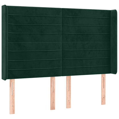 Testiera ad Orecchio Verde Scuro 147x23x118/128cm in Velluto | homemem39