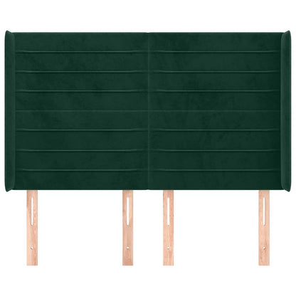 Testiera ad Orecchio Verde Scuro 147x23x118/128cm in Velluto | homemem39