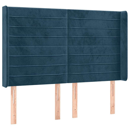 Testiera ad Orecchio Blu Scuro 147x16x118/128 cm in Velluto | homemem39