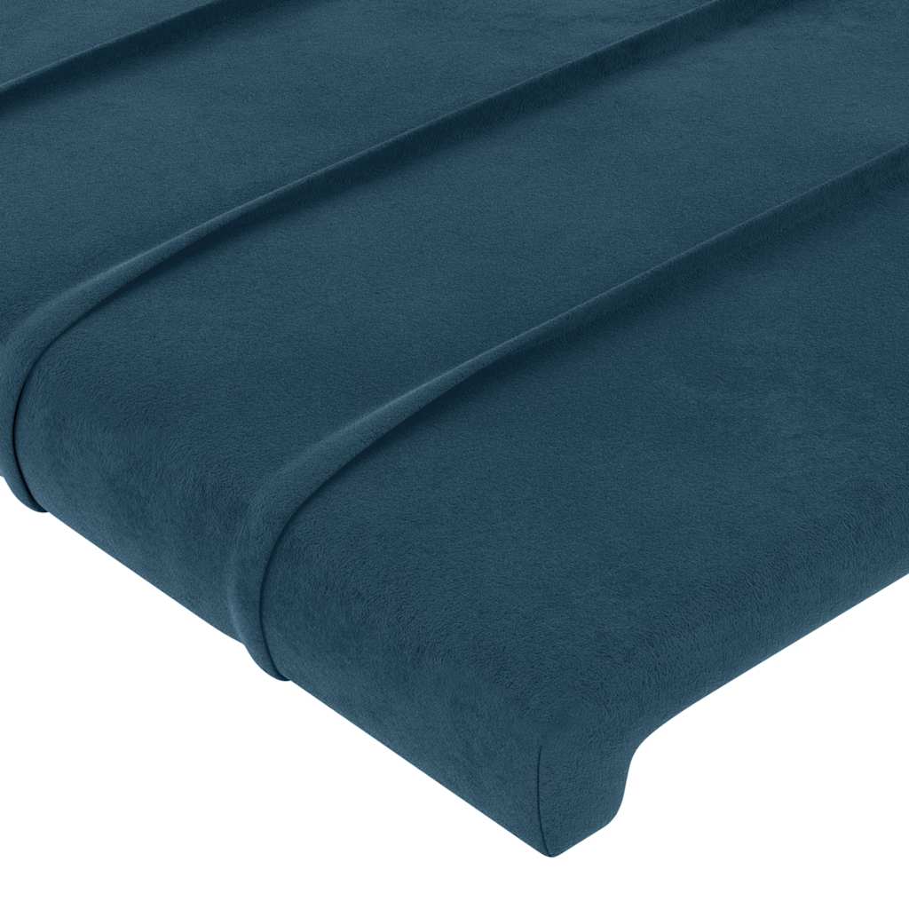 Testiera ad Orecchio Blu Scuro 183x16x118/128 cm in Velluto | homemem39