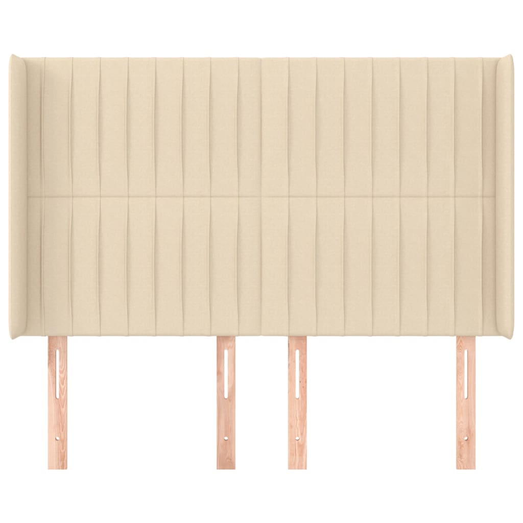 Testiera ad Orecchio Crema 147x16x118/128 cm in Tessuto