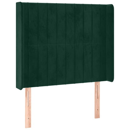 Testiera ad Orecchio Verde Scuro 83x16x118/128 cm in Velluto | homemem39