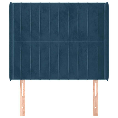 Testiera ad Orecchio Blu Scuro 93x16x118/128 cm in Velluto | homemem39