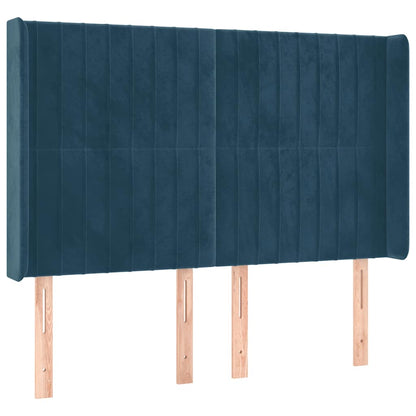 Testiera ad Orecchio Blu Scuro 147x16x118/128 cm in Velluto | homemem39