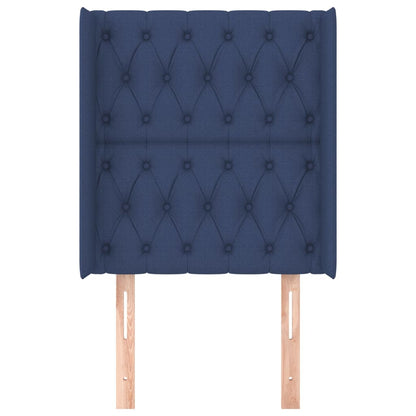 Testiera ad Orecchio Blu 83x16x118/128 cm in Tessuto