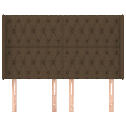 Testiera ad Orecchio MarroneScuro147x16x118/128cm inTessuto | homemem39