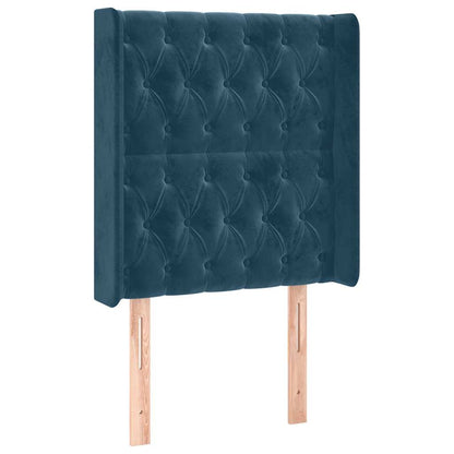 Testiera ad Orecchio Blu Scuro 83x16x118/128 cm in Velluto | homemem39