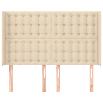 Testiera ad Orecchio Crema 147x16x118/128 cm in Tessuto | homemem39