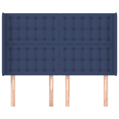 Testiera ad Orecchio Blu 147x16x118/128 cm in Tessuto - homemem39