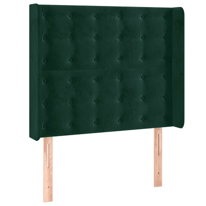 Testiera ad Orecchio Verde Scuro 93x16x118/128 cm in Velluto | homemem39