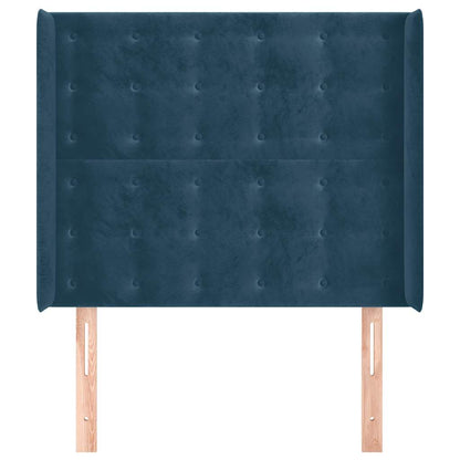 Testiera ad Orecchio Blu Scuro 93x16x118/128 cm in Velluto | homemem39
