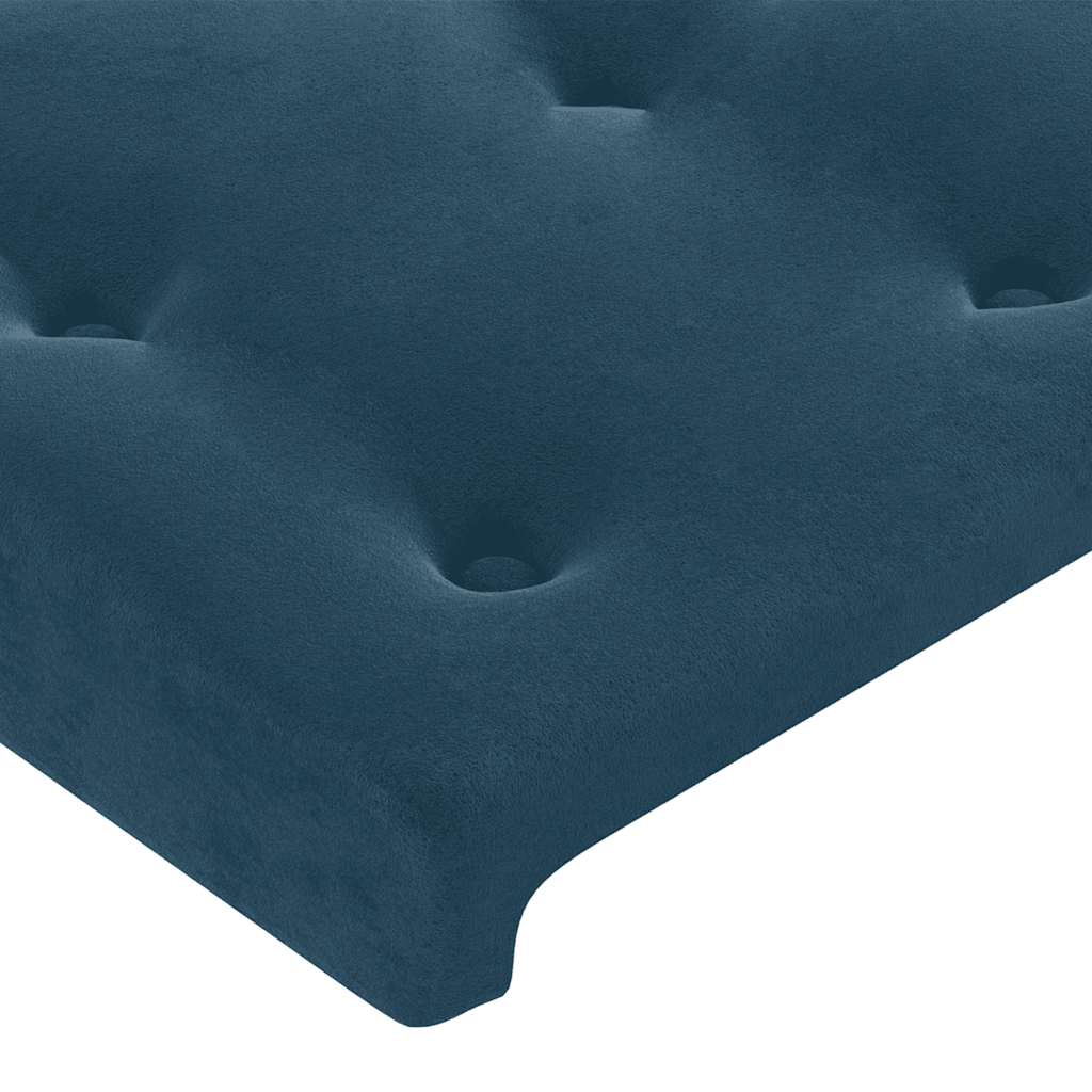Testiera ad Orecchio Blu Scuro 93x16x118/128 cm in Velluto | homemem39
