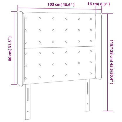Testiera ad Orecchio Blu Scuro 103x16x118/128 cm in Velluto | homemem39