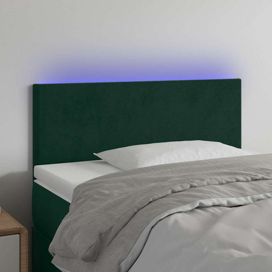Testiera a LED Verde Scuro 80x5x78/88 cm in Velluto | homemem39