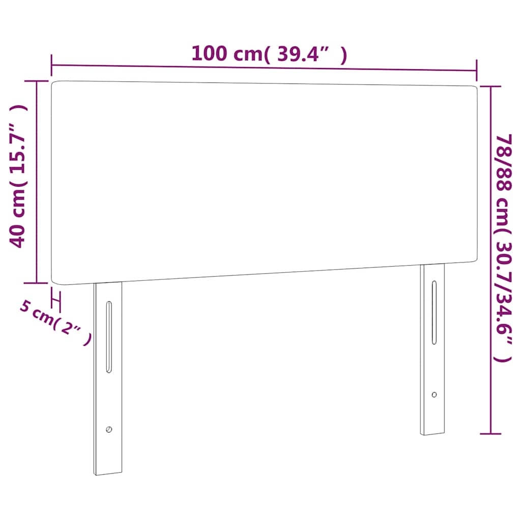 Testiera a LED Blu Scuro 100x5x78/88 cm in Velluto | homemem39