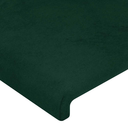 Testiera a LED Verde Scuro 160x5x78/88 cm in Velluto