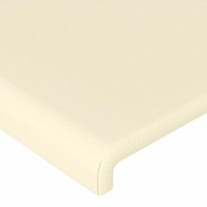 Testiera Crema a LED 100x5x78/88 cm in Similpelle