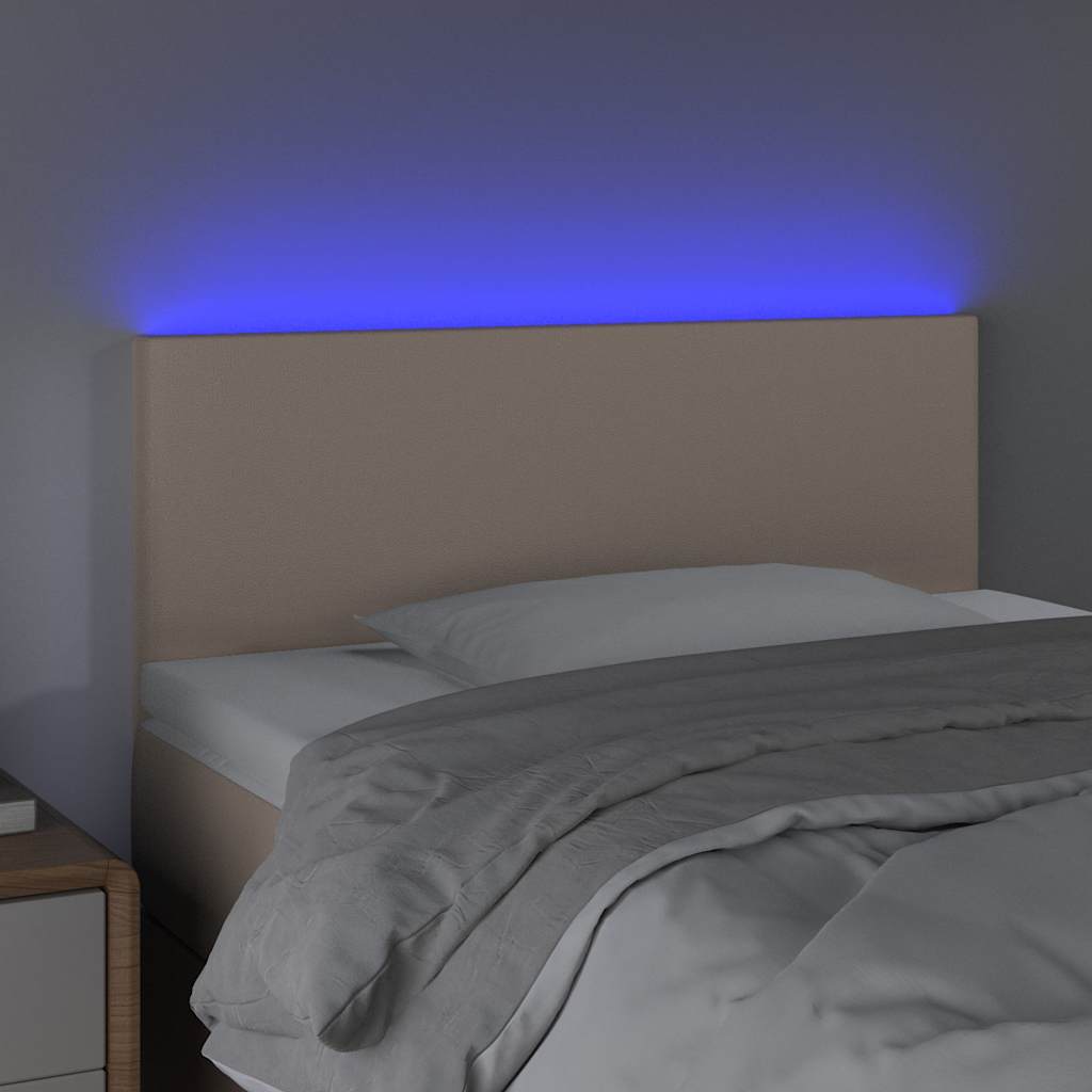 Testiera Cappuccino a LED /88 cm in Similpelle