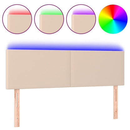 Testiera Cappuccino a LED /88 cm in Similpelle