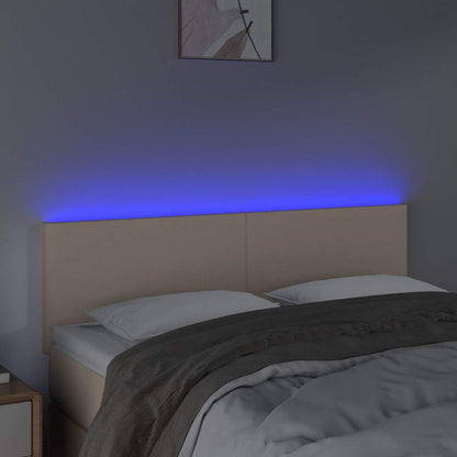 Testiera Cappuccino a LED /88 cm in Similpelle