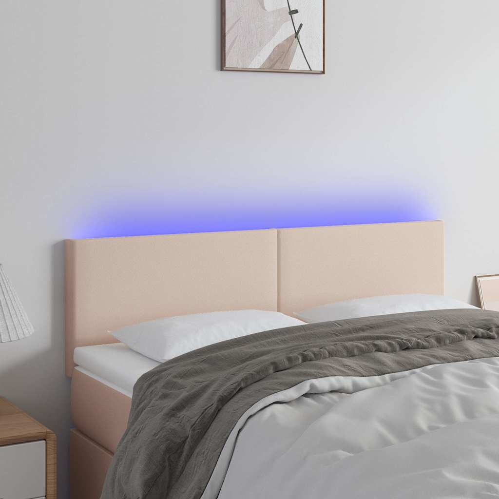 Testiera Cappuccino a LED /88 cm in Similpelle