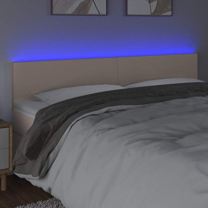 Testiera Cappuccino a LED /88 cm in Similpelle