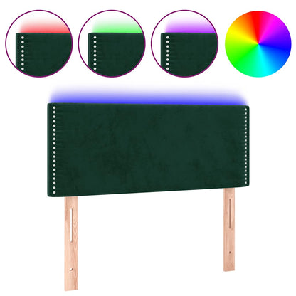 Testiera a LED Verde Scuro 80x5x78/88 cm in Velluto | homemem39