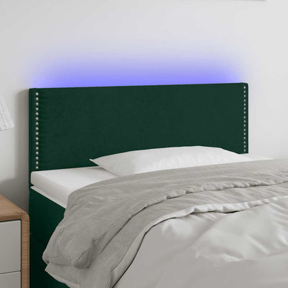 Testiera a LED Verde Scuro 80x5x78/88 cm in Velluto | homemem39