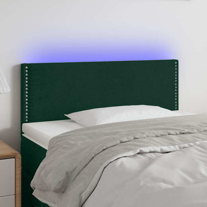 Testiera a LED Verde Scuro 80x5x78/88 cm in Velluto