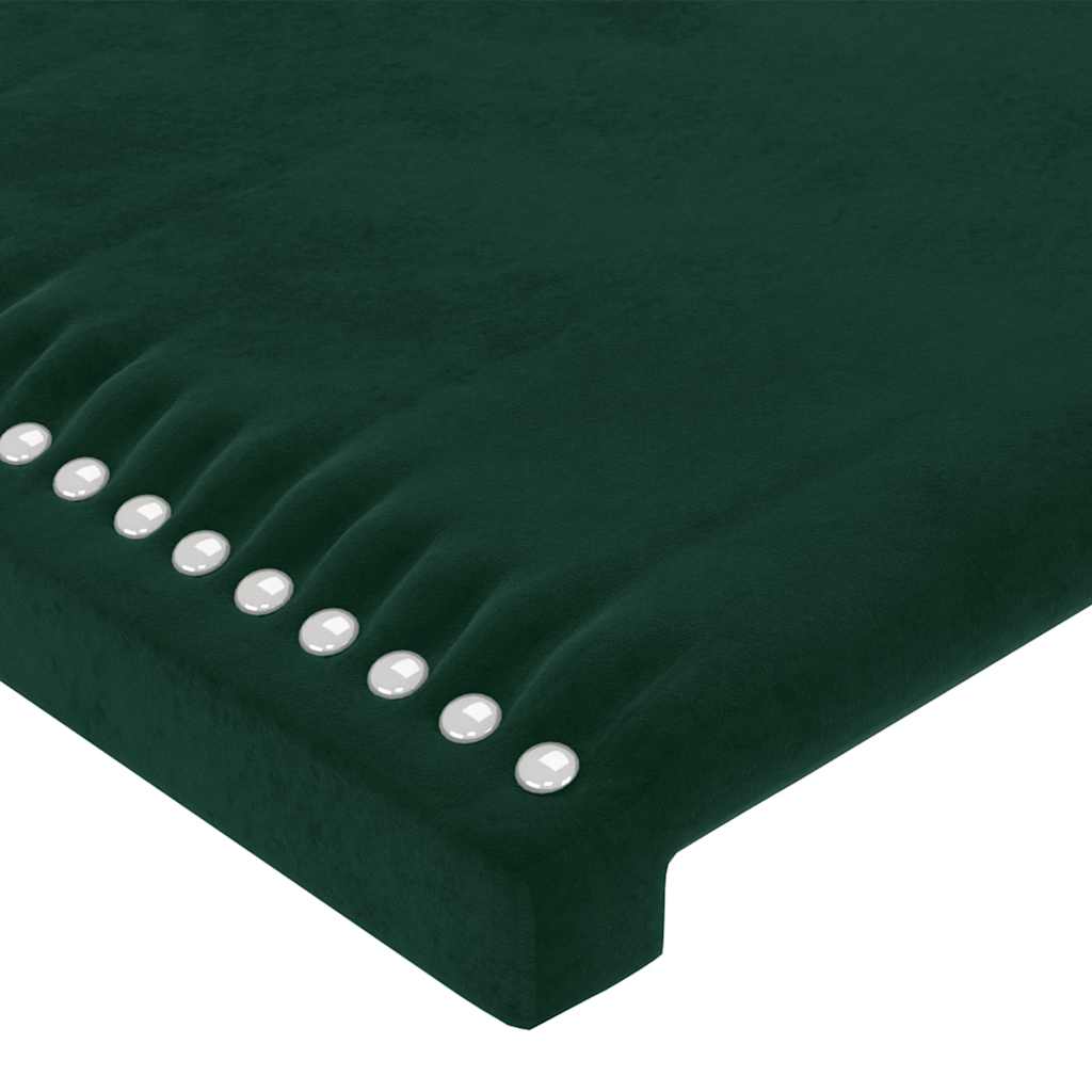 Testiera a LED Verde Scuro 200x5x78/88 cm in Velluto | homemem39