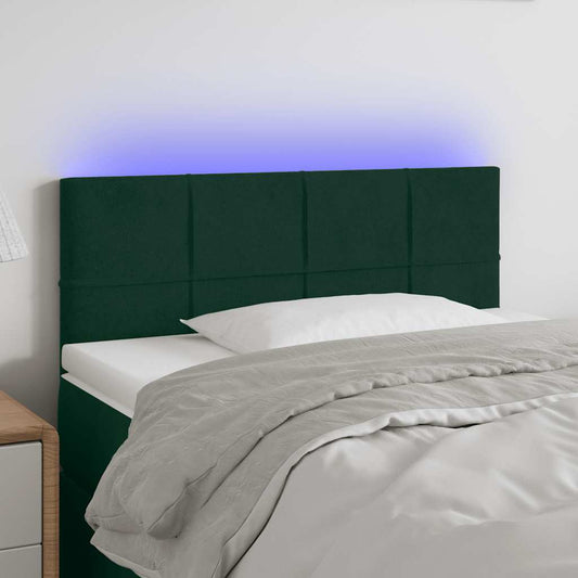 Testiera a LED Verde Scuro 80x5x78/88 cm in Velluto | homemem39