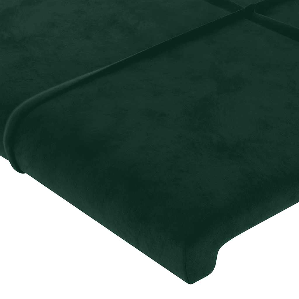 Testiera a LED Verde Scuro 200x5x78/88 cm in Velluto | homemem39