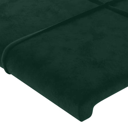 Testiera a LED Verde Scuro 200x5x78/88 cm in Velluto | homemem39