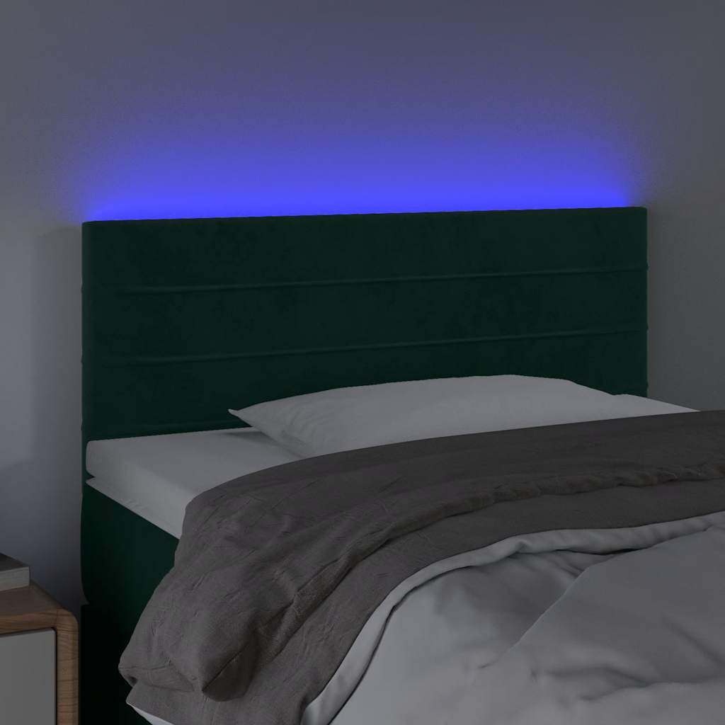 Testiera a LED Verde Scuro 80x5x78/88 cm in Velluto | homemem39