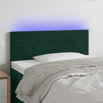 Testiera a LED Verde Scuro 80x5x78/88 cm in Velluto | homemem39