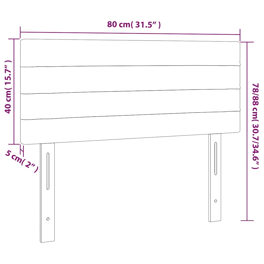 Testiera a LED Blu Scuro 80x5x78/88 cm in Velluto | homemem39